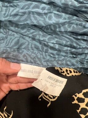 Blue Patterned Women's Scarf